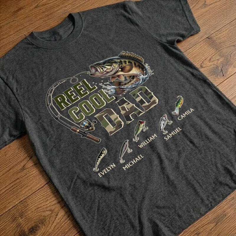 Personalized T-shirt, Hoodie – Gifts For Dad, Grandpa – Reel Men Fish
