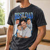 Personalized Photo Washed Cotton T-shirt – Gifts For Dad, Grandpa – Built Tough Loved Hard