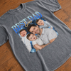 Personalized Photo Washed Cotton T-shirt – Gifts For Dad, Grandpa – Built Tough Loved Hard