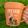 Personalized Plant Pot Ceramic Mug – Garden Gifts For Gardeners – Flower Pot Mug