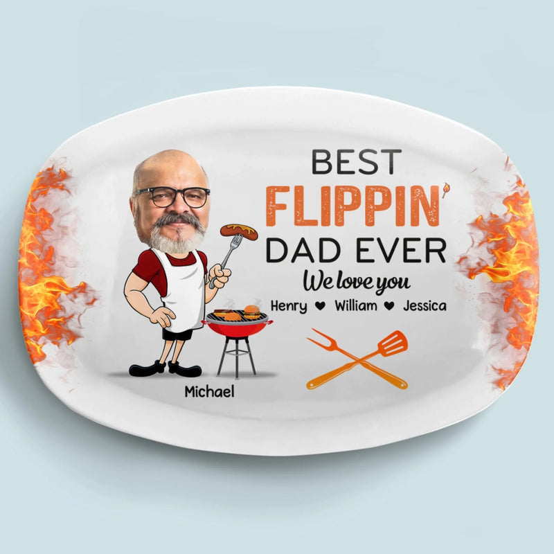 Personalized Grill Plate – BBQ Gift For Dad – King Of The Grill