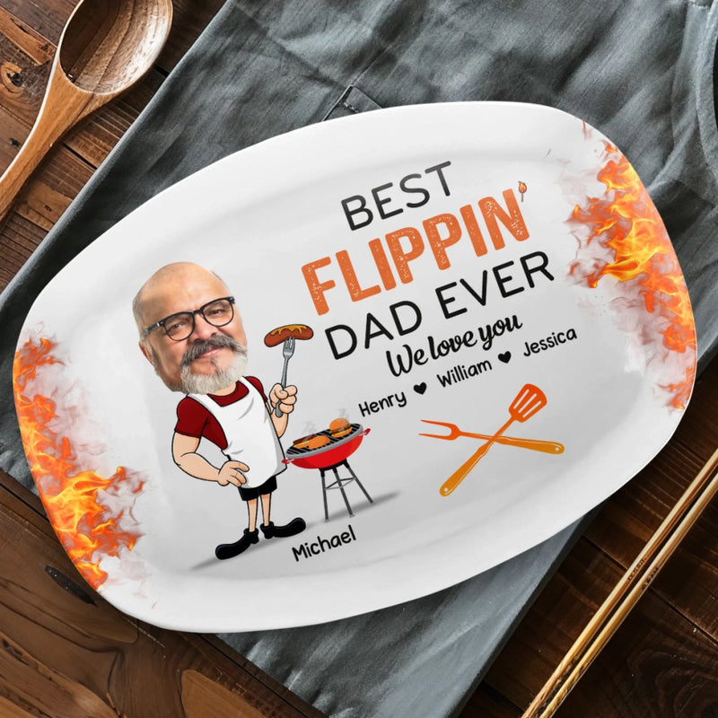 Personalized Grill Plate – BBQ Gift For Dad – King Of The Grill