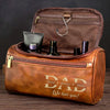 Personalized Leather Toiletry Bag – Father’s Day Gift For Dad – We Love You