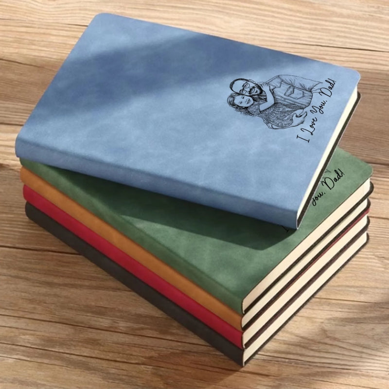 Personalized Leather Writing Journal - Father’s Day Gift For Dad – Best Dad Ever