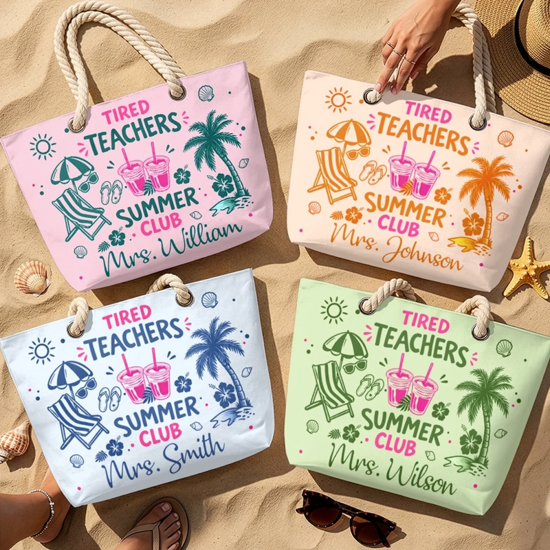 Personalized Beach Bag – Travel Gifts For Women – Teacher Off Duty
