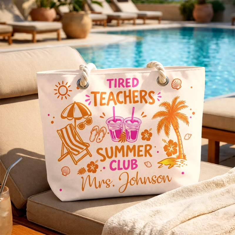 Personalized Beach Bag – Travel Gifts For Women – Teacher Off Duty