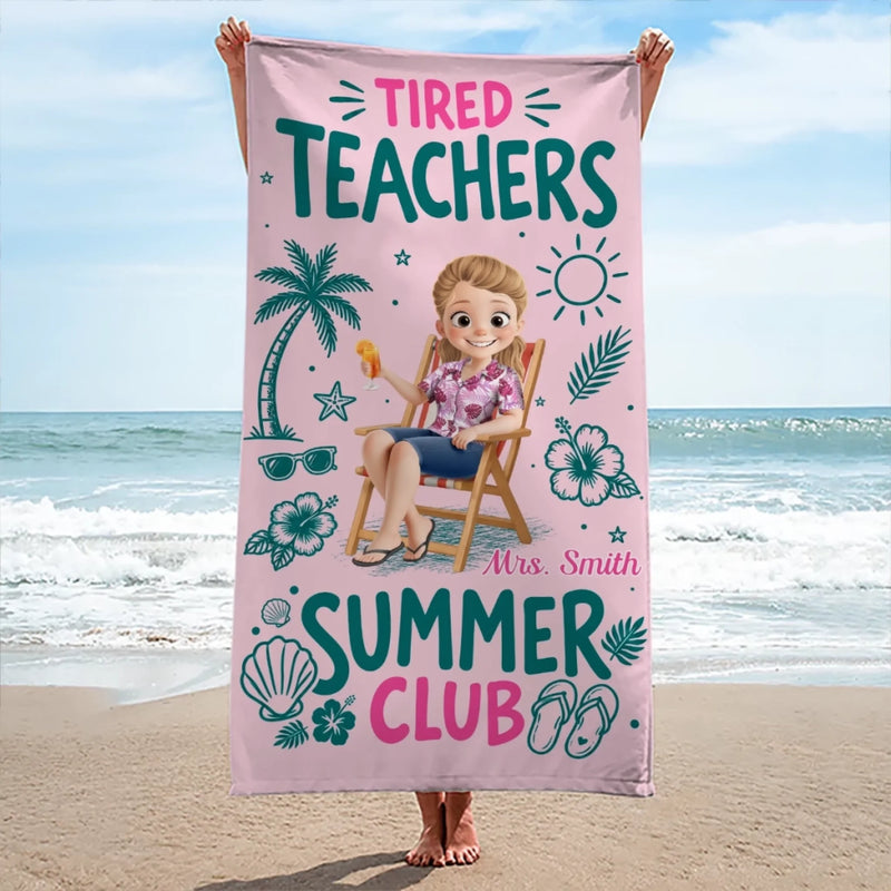 Personalized Beach Towel – Travel Gifts For Teachers – Summer Club Roll Call