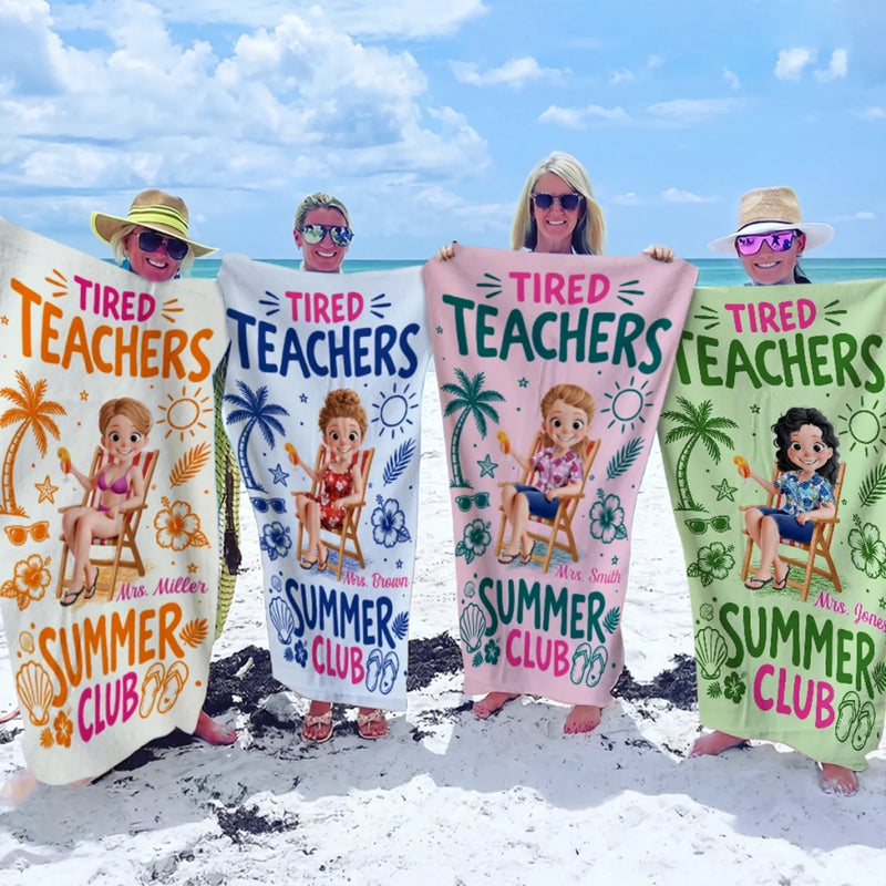 Personalized Beach Towel – Travel Gifts For Teachers – Summer Club Roll Call