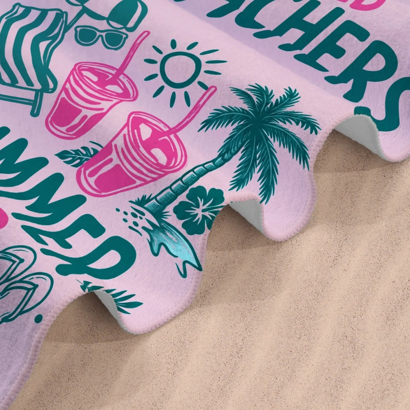 Personalized Beach Towel – Travel Gifts For Teachers – Tired Teacher Summer Club