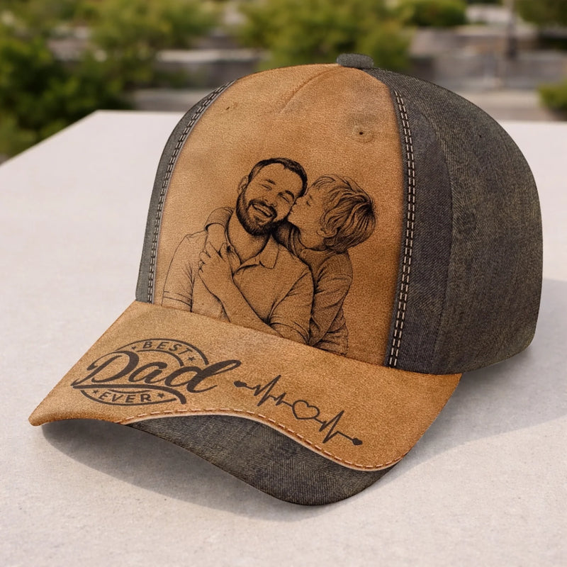 Personalized Photo Baseball Cap – Gifts For Grandpa, Dad – Strong Hearts Raise Strong Families