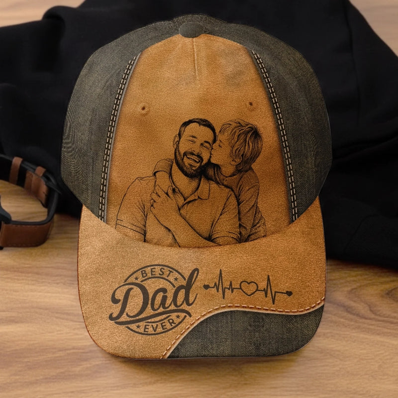 Personalized Photo Baseball Cap – Gifts For Grandpa, Dad – Strong Hearts Raise Strong Families