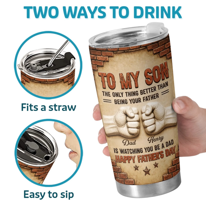 Personalized 3D Effect Printed Tumbler – Birthday Gifts For Son – My Son My Forever Pride