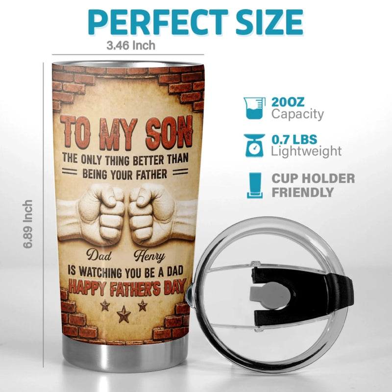 Personalized 3D Effect Printed Tumbler – Birthday Gifts For Son – My Son My Forever Pride