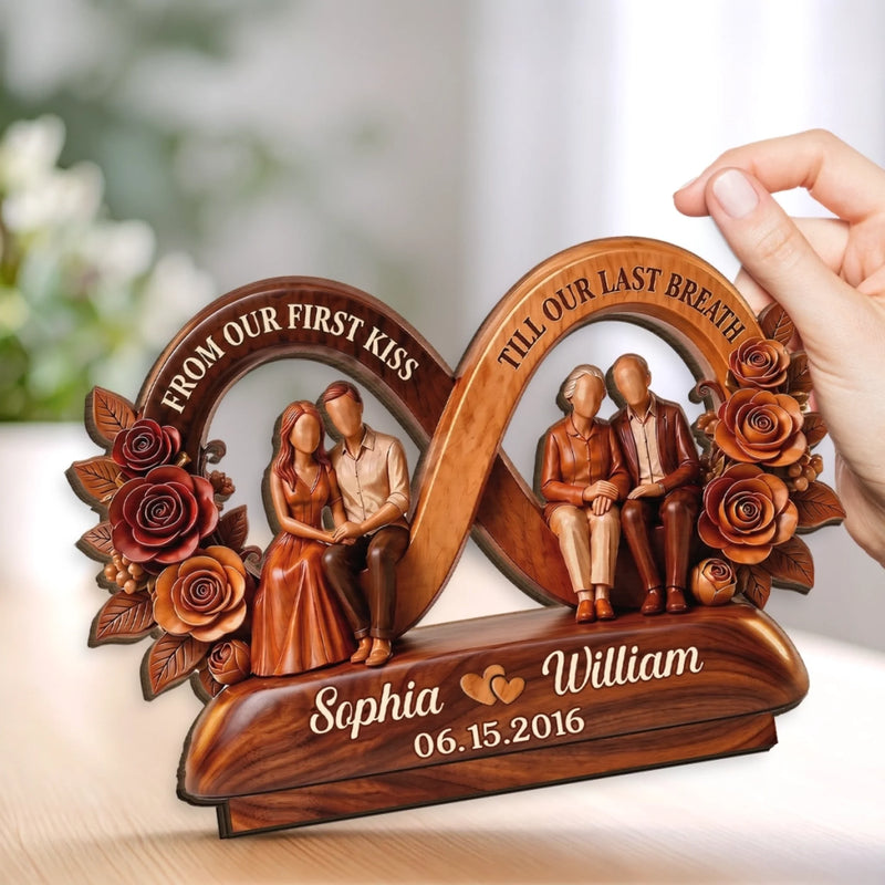 Personalized 2-Layered Wooden Plaque – Gifts For  Couple – Growing Old With You