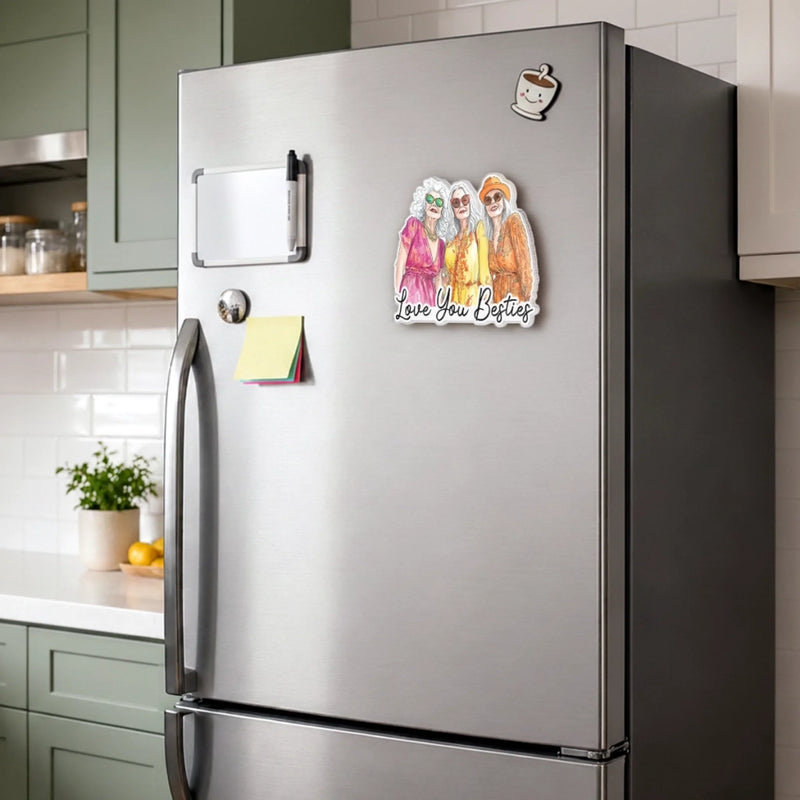 Personalized Photo Acrylic Fridge Magnet – Gifts For Women, Besties, Sisters, BFF – Friends Forever, No Matter What