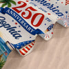Personalized America 250th Anniversary – Beach Towel – Travel Gifts For Family Members – United By Freedom And Pride