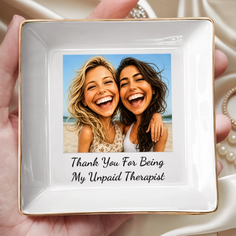 Personalized Photo Jewelry Dish – Gifts For Women, Besties, Sisters, BFF – My Favorite Weirdo