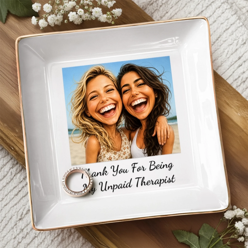 Personalized Photo Jewelry Dish – Gifts For Women, Besties, Sisters, BFF – My Favorite Weirdo