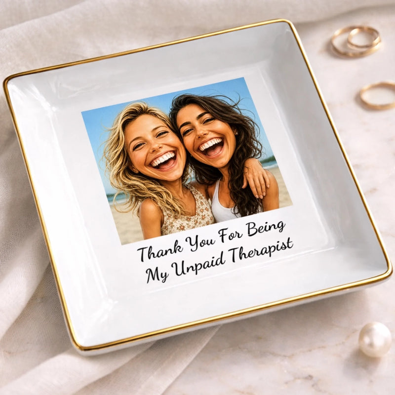 Personalized Photo Jewelry Dish – Gifts For Women, Besties, Sisters, BFF – My Favorite Weirdo