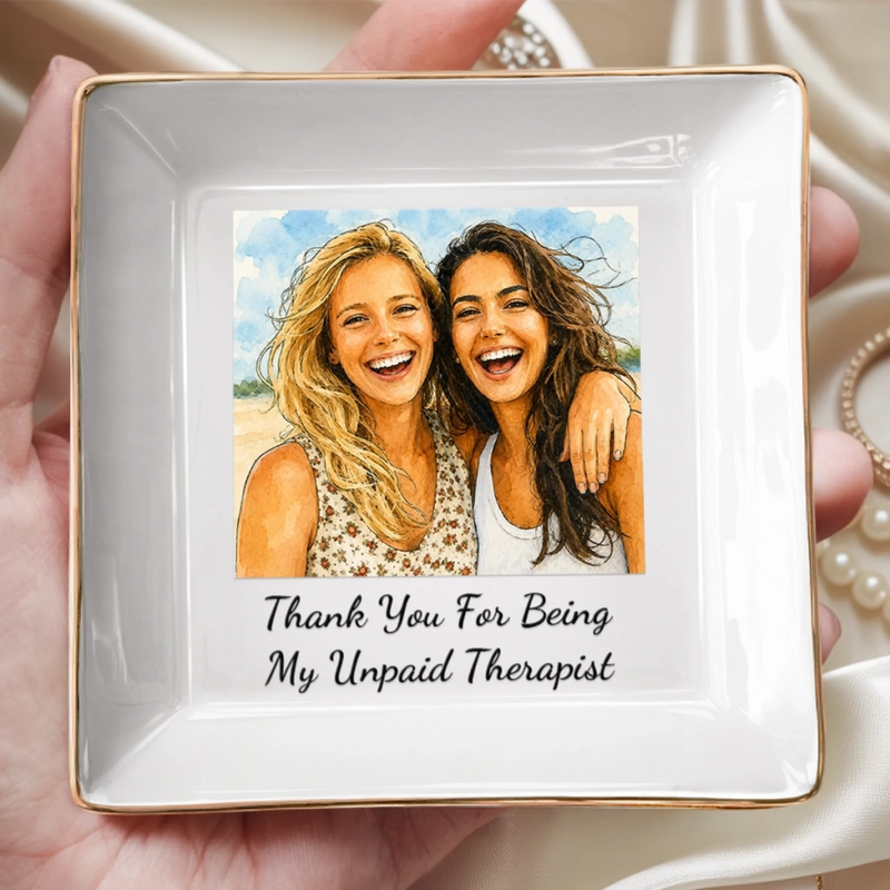 Personalized Photo Jewelry Dish – Gifts For Women, Besties, Sisters, BFF – Ride Or Die Squad