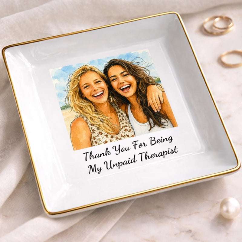 Personalized Photo Jewelry Dish – Gifts For Women, Besties, Sisters, BFF – Ride Or Die Squad