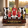 Personalized 2-Layered Wooden Plaque – Gifts For Dad, Grandpa, Soccer Lovers – Raised On Soccer Passion