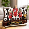 Personalized 2-Layered Wooden Plaque – Gifts For Dad, Grandpa, Soccer Lovers – Raised On Soccer Passion