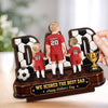 Personalized 2-Layered Wooden Plaque – Gifts For Dad, Grandpa, Soccer Lovers – Raised On Soccer Passion
