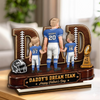 Personalized 2-Layered Wooden Plaque – Father's Day Gifts For Dad, American Football Lovers, Sports Lovers – Game Day Starts Here
