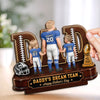 Personalized 2-Layered Wooden Plaque – Father's Day Gifts For Dad, American Football Lovers, Sports Lovers – Game Day Starts Here