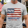 Personalized America 250th Anniversary Unisex T-shirt, Hoodie – Gifts For Dad, Grandpa – Built On Freedom