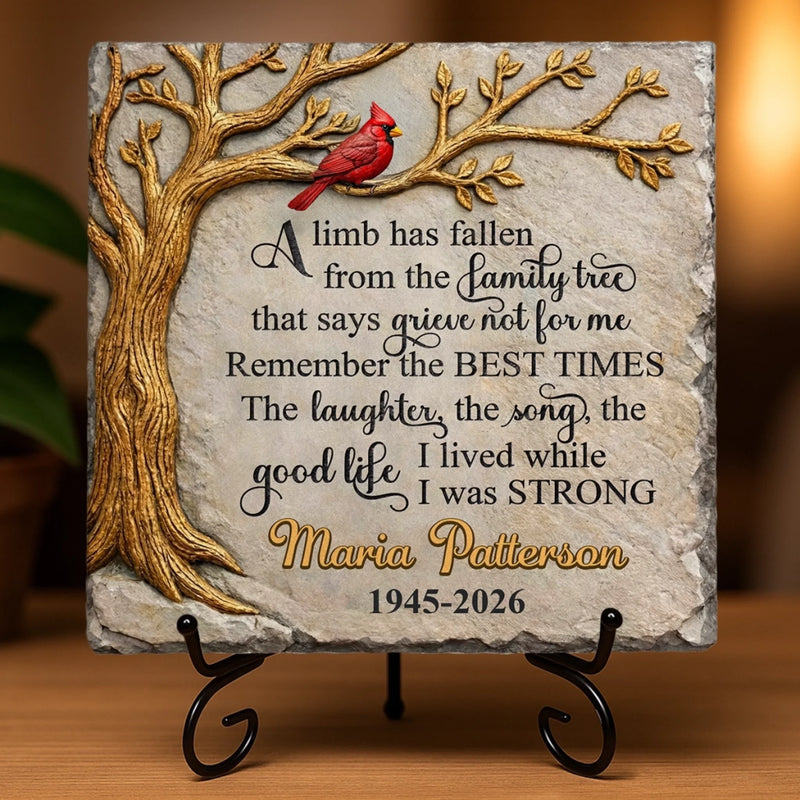 Personalized Square Shaped Stone – Meaningful Memorial Gift – Memories Never Fade