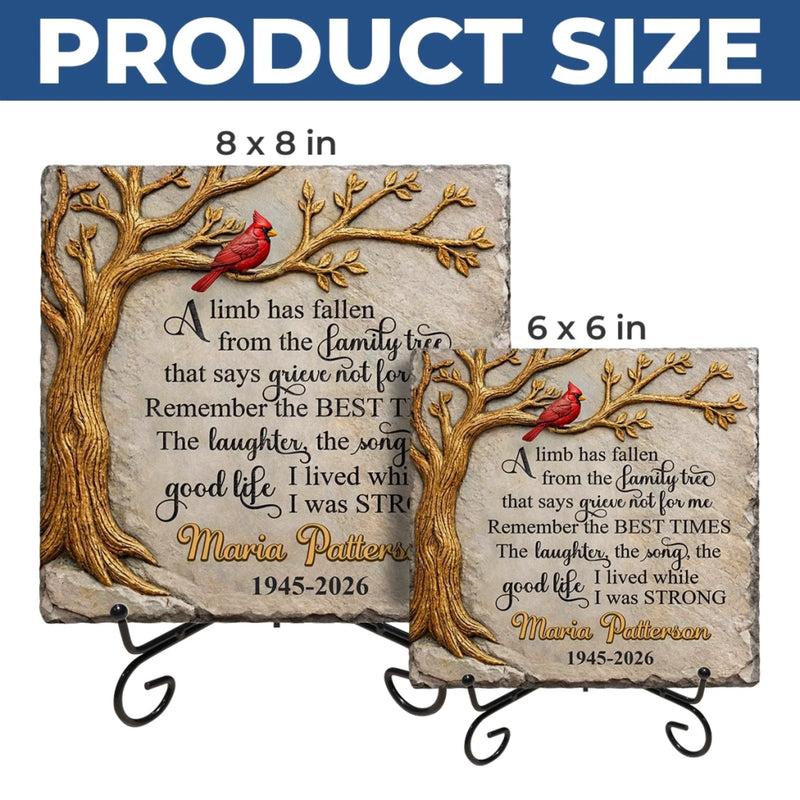 Personalized Square Shaped Stone – Meaningful Memorial Gift – Memories Never Fade