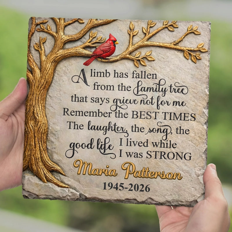 Personalized Square Shaped Stone – Meaningful Memorial Gift – Memories Never Fade