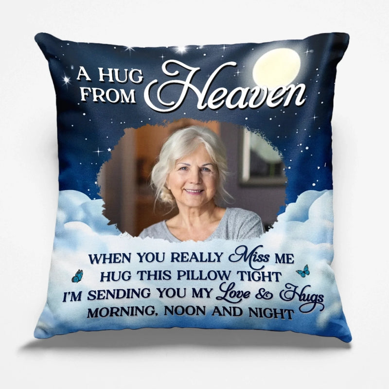 Personalized Photo Pillow – Memorial Gift For Loss Of Mom, Dad – Forever Remembered