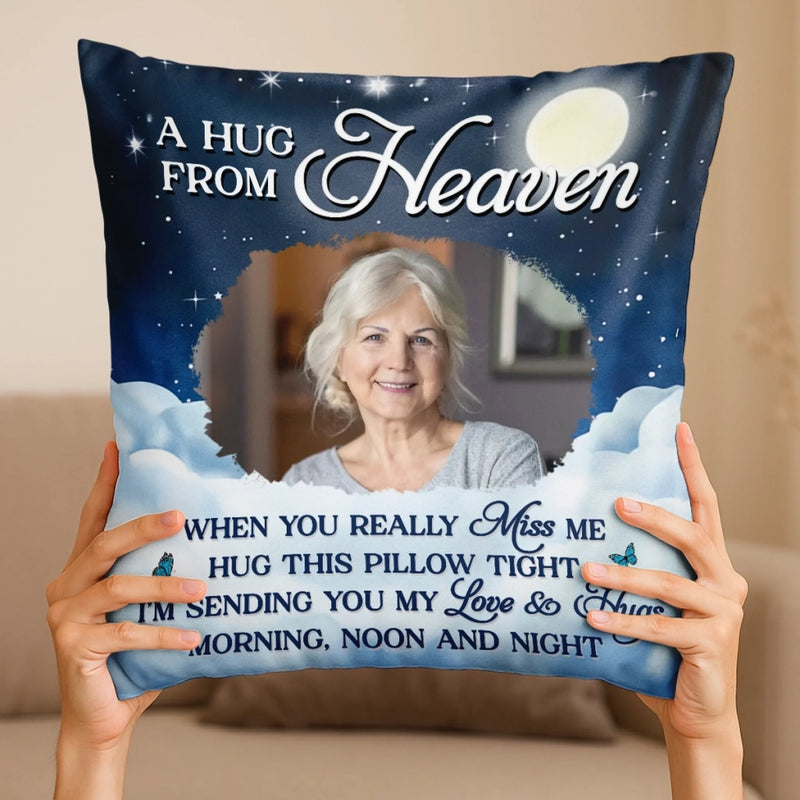 Personalized Photo Pillow – Memorial Gift For Loss Of Mom, Dad – Forever Remembered