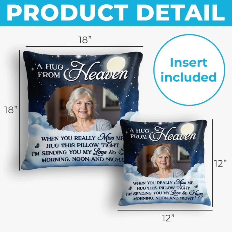 Personalized Photo Pillow – Memorial Gift For Loss Of Mom, Dad – Forever Remembered