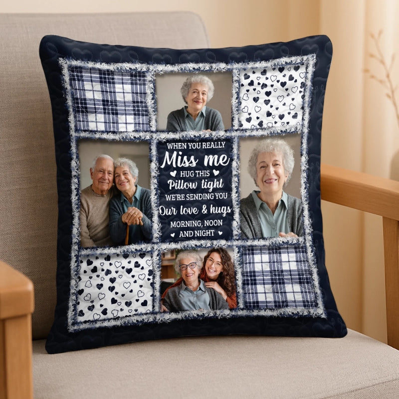 Personalized Photo Pillow – Memorial Sympathy Gifts For Loss Of Mom, Dad – Heaven Says Hello