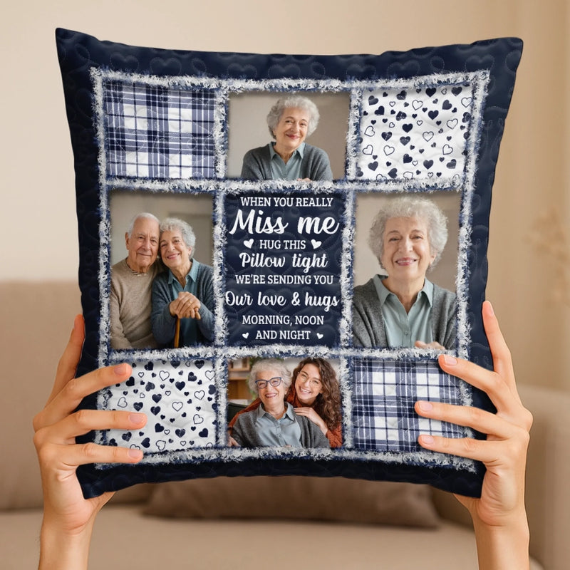 Personalized Photo Pillow – Memorial Sympathy Gifts For Loss Of Mom, Dad – Heaven Says Hello