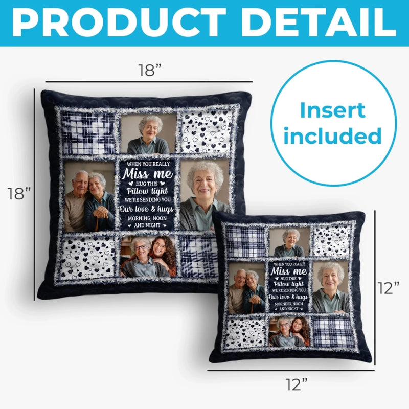 Personalized Photo Pillow – Memorial Sympathy Gifts For Loss Of Mom, Dad – Heaven Says Hello