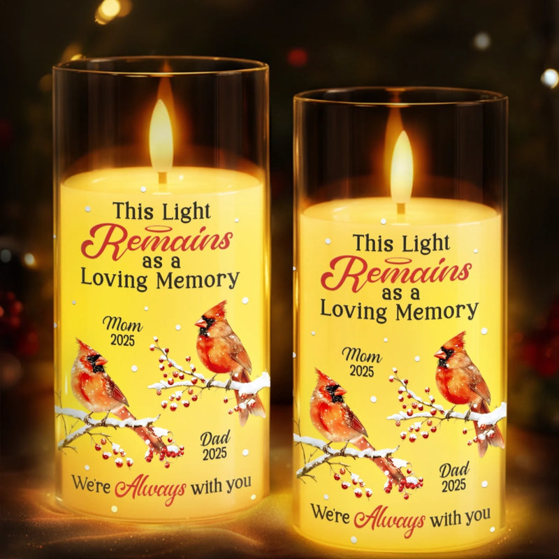 Personalized LED Candle Light – Meaningful Memorial Gift – Love Never Fades It Glows