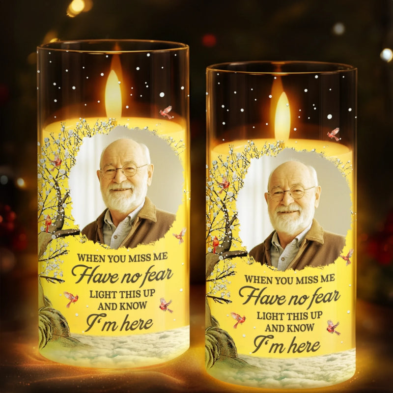 Personalized Photo LED Candle Light – Meaningful Memorial Gift – Always In Our Hearts