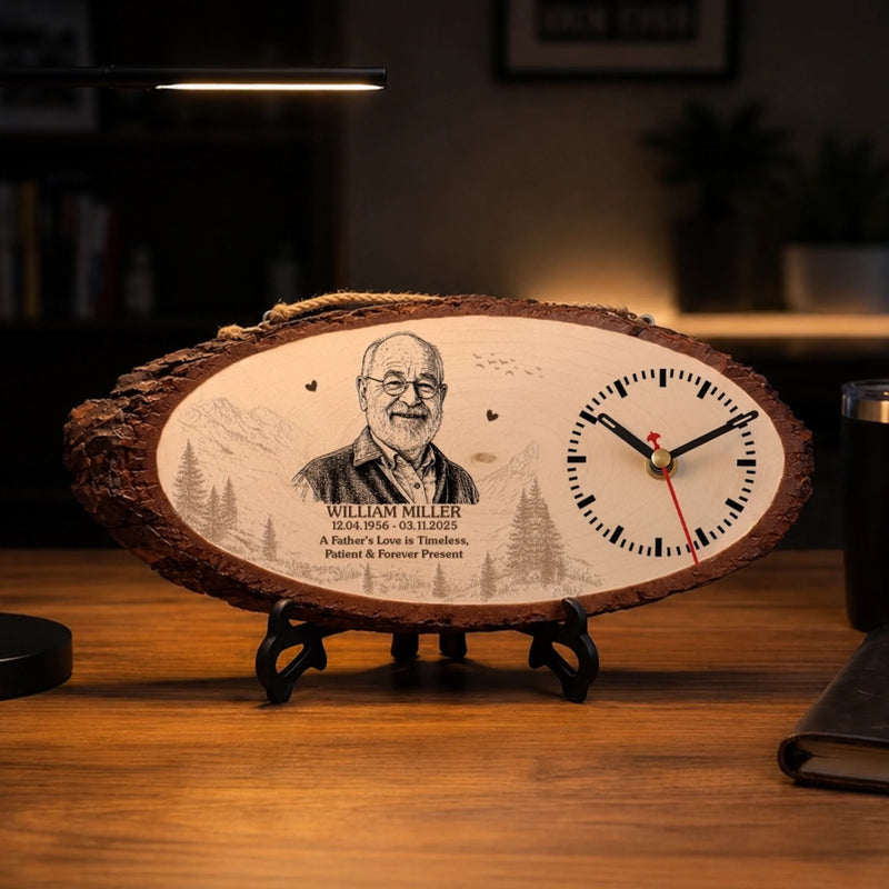 Personalized Wooden Clock – Meaningful Memorial Gift – Forever Remembered, Forever Loved