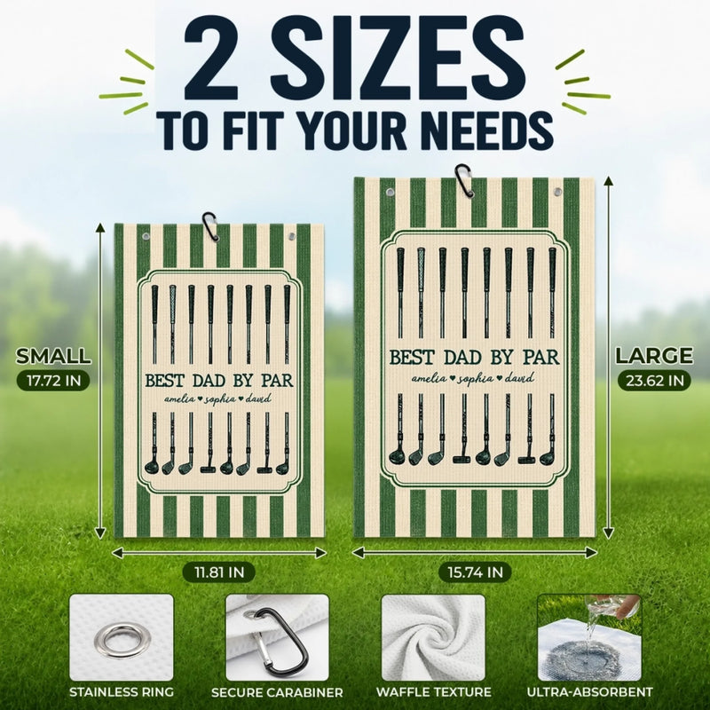 Personalized Golf Towel – Golf Gifts For Dad, Grandpa – Chasing Birdies All Day