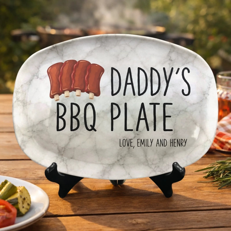 Personalized Platter – Birthday Gifts For Dad, Grandpa – Dad Serves Love Daily