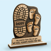 Personalized 2-Layered Wooden Plaque – Birthday Gifts For Dad, Grandpa – Your Footsteps Led Our Way
