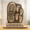 Personalized 2-Layered Wooden Plaque – Birthday Gifts For Dad, Grandpa – Your Footsteps Led Our Way