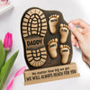 Personalized 2-Layered Wooden Plaque – Birthday Gifts For Dad, Grandpa – Your Footsteps Led Our Way