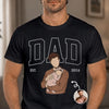 Personalized Photo T-shirt, Hoodie – Gifts For Dad, Grandpa – Dad Is The Heart Of Home