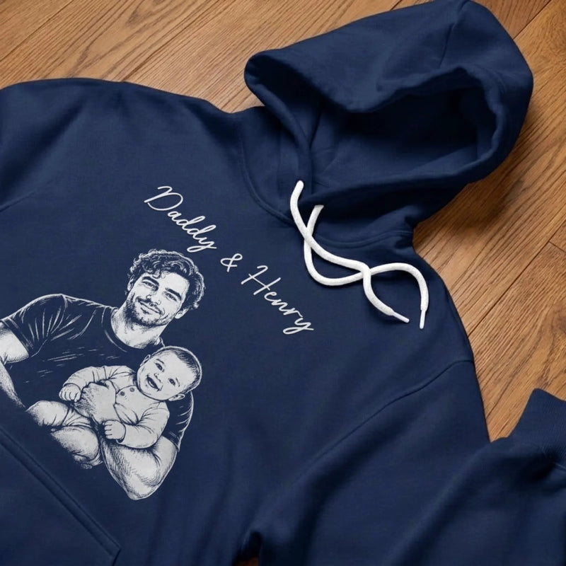 Personalized Photo T-shirt, Hoodie – Gifts For Dad, Grandpa – Family Man Forever